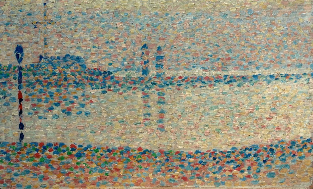 Le Port de Gravelines (O porto de Gravelines - Estudo) de Georges Seurat