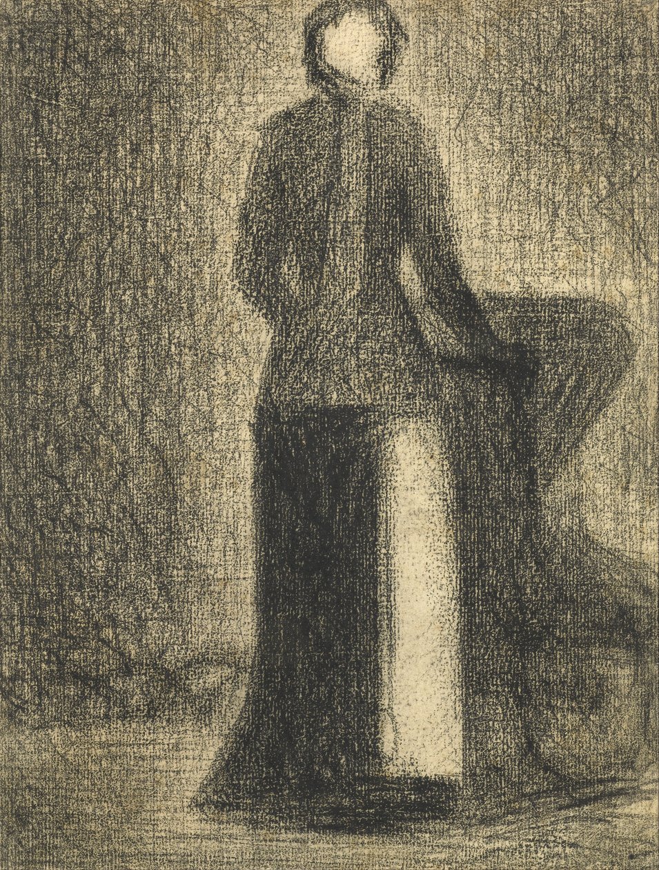 Enfermeira com um carrinho de bebé de Georges Seurat