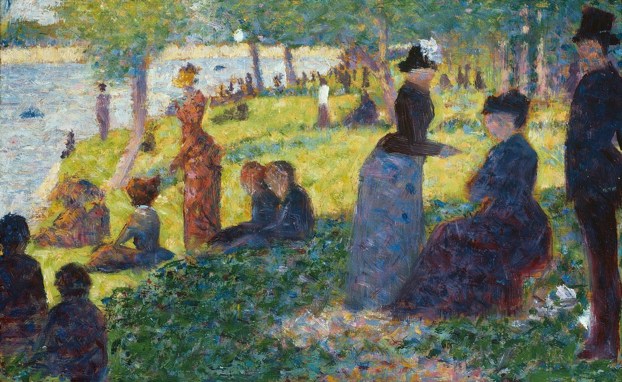 Esboço a óleo para "Um domingo em La Grande Jatte - 1884" de Georges Seurat