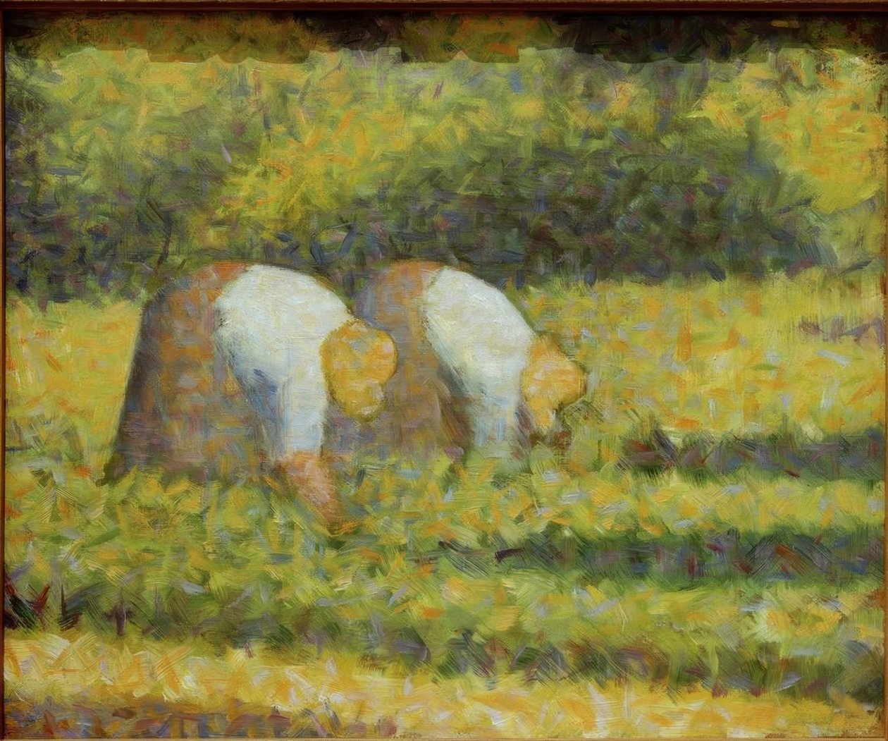 Camponeses no trabalho de Georges Seurat