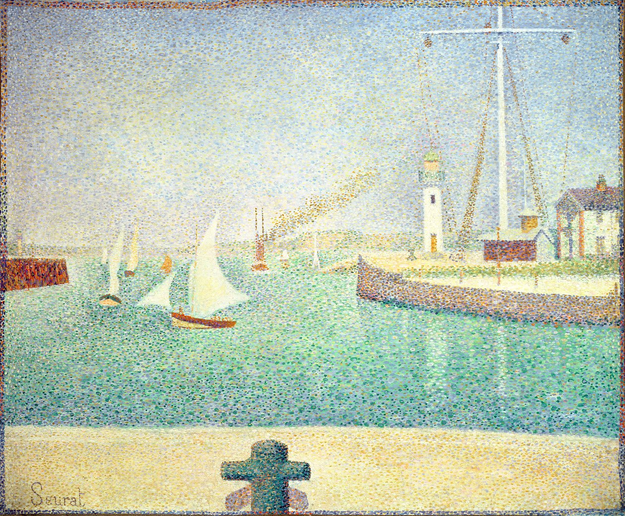 Porto de Honfleur, c.1886 de Georges Seurat