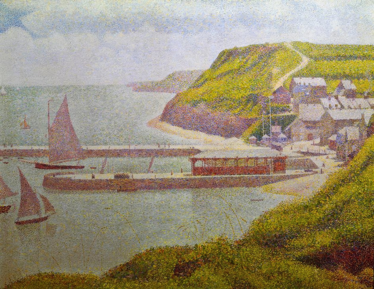 Porten-Bessin, porto exterior, maré alta (Calvados) de Georges Seurat
