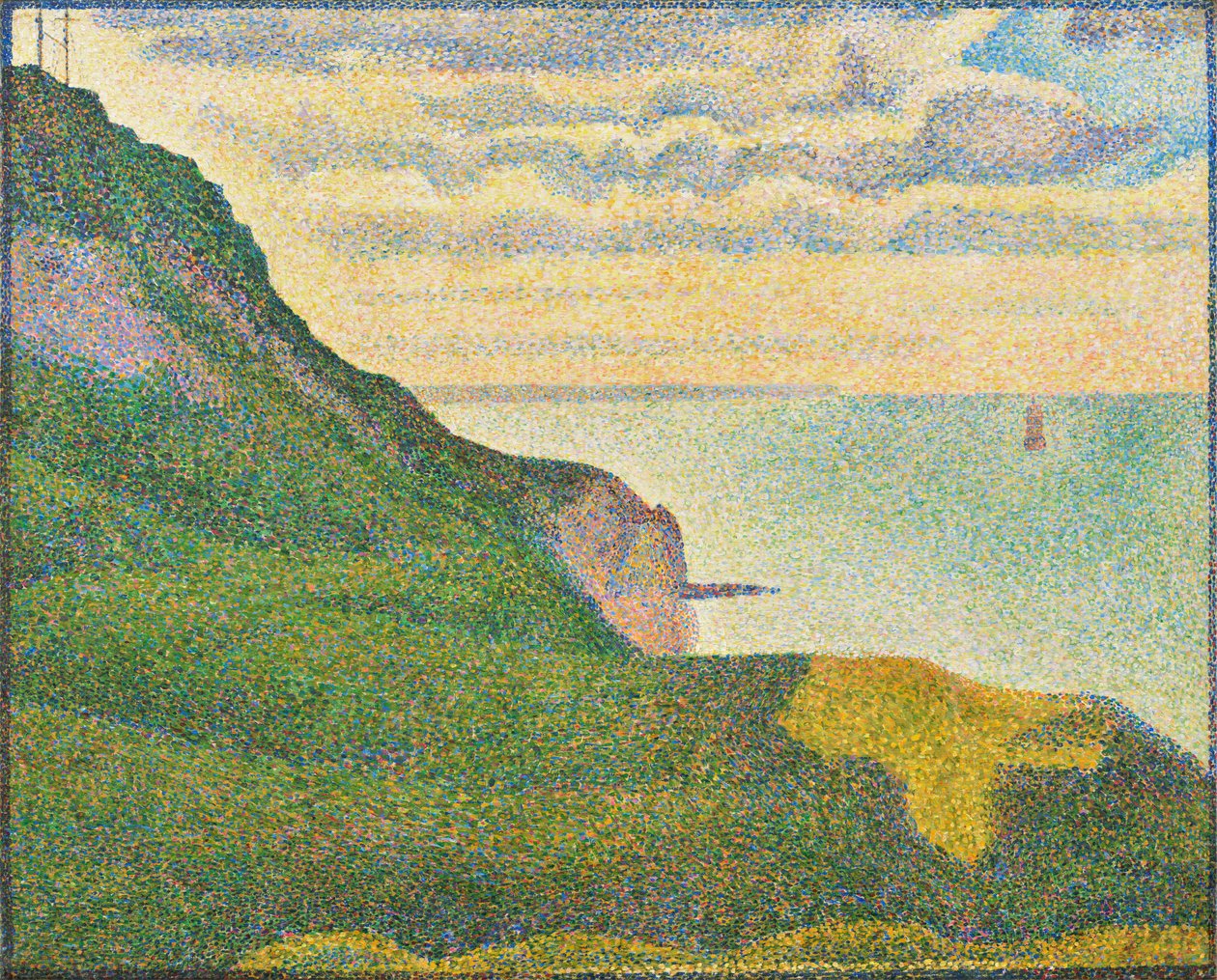 Seascape em Port-en-Bessin, Normandia de Georges Seurat