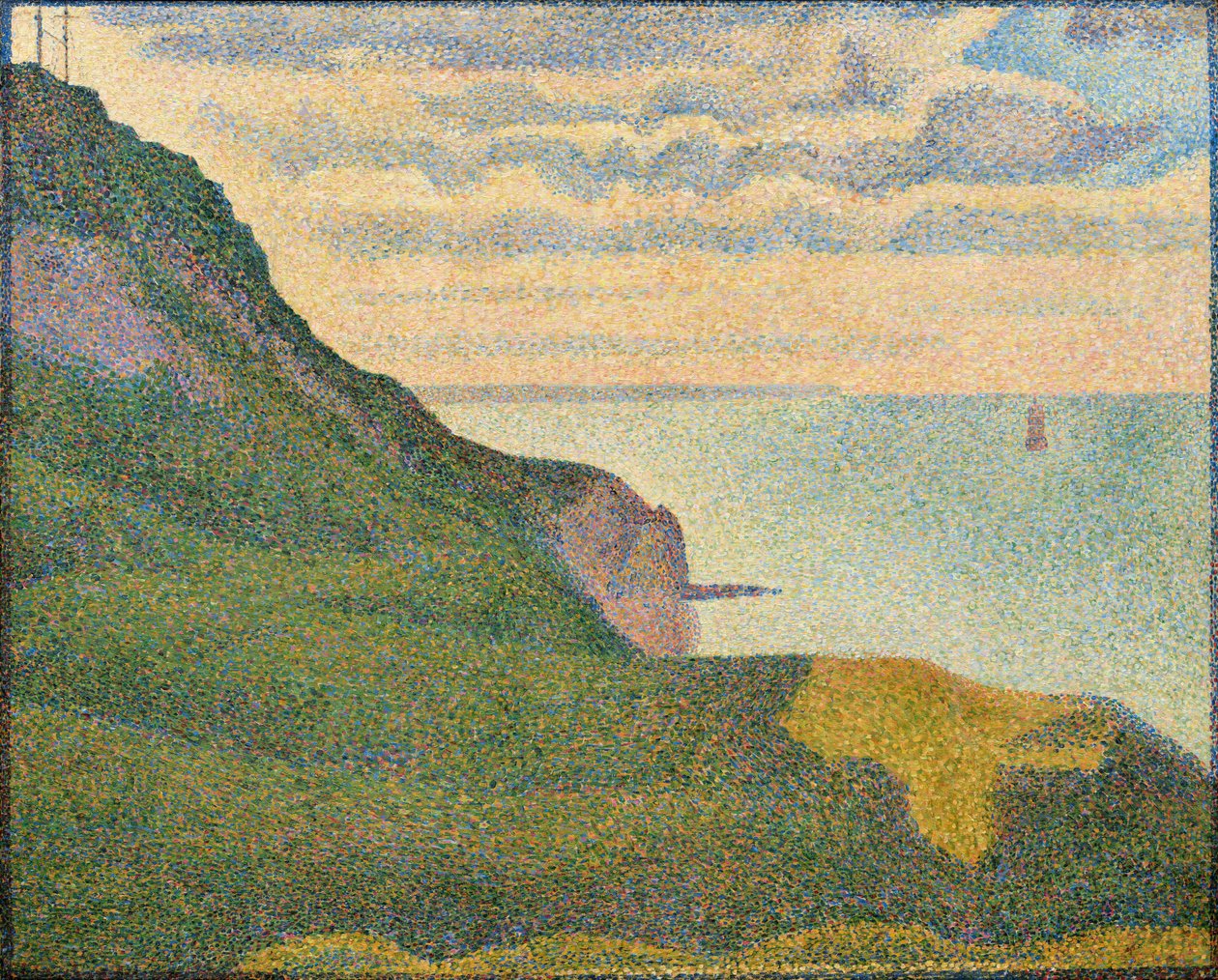 Paisagem marítima em Port-en-Bessin, Normandia de Georges Seurat