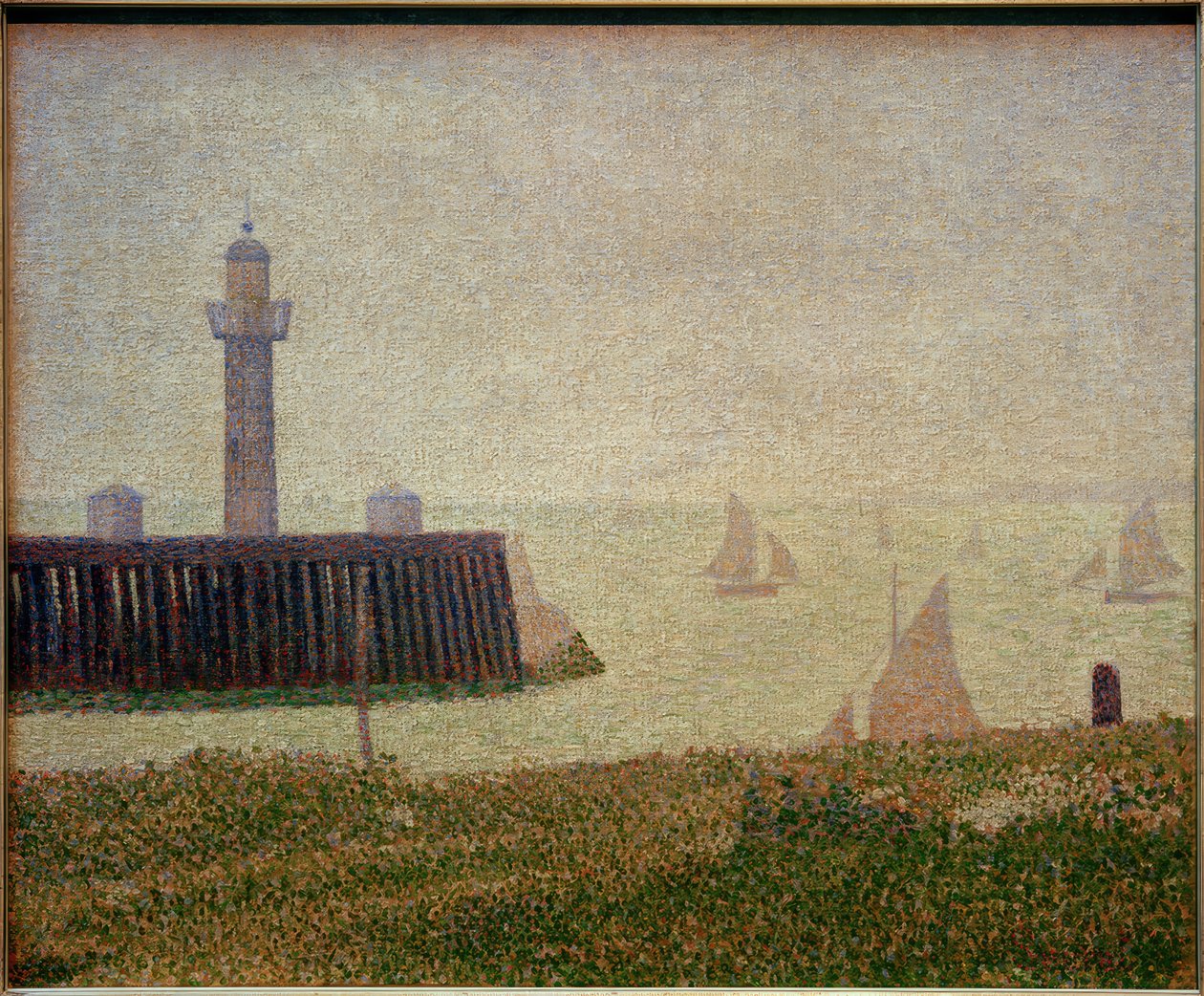 Topo do cais de Honfleur de Georges Seurat