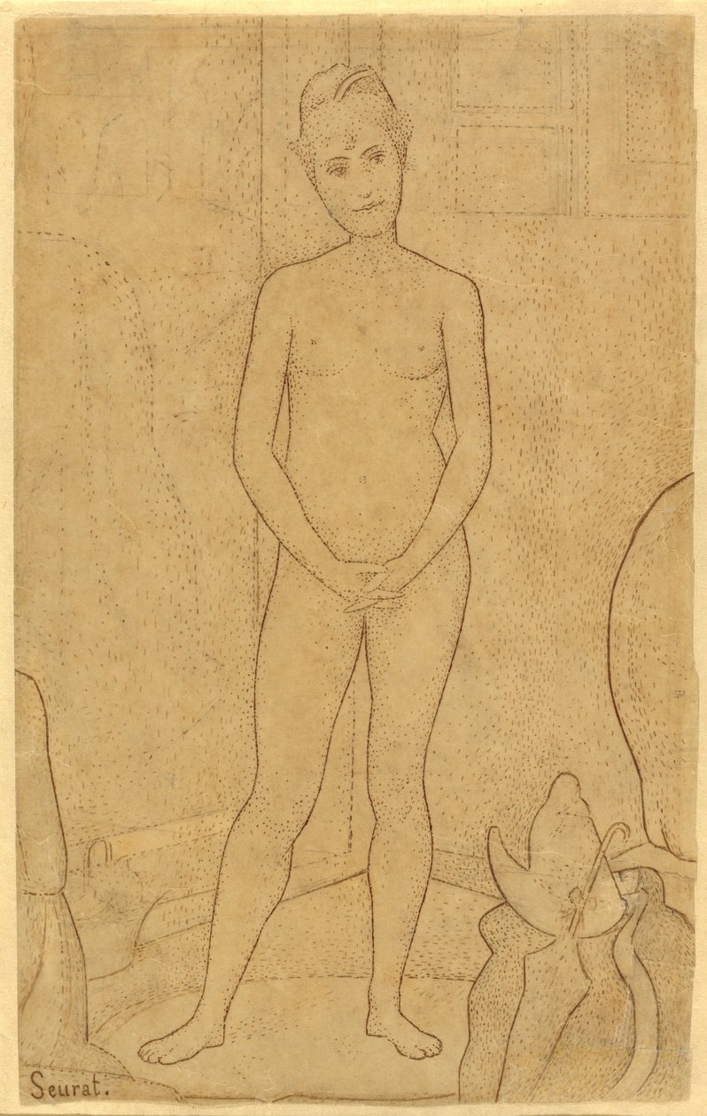 Estudo depois de "Os Modelos" de Georges Seurat