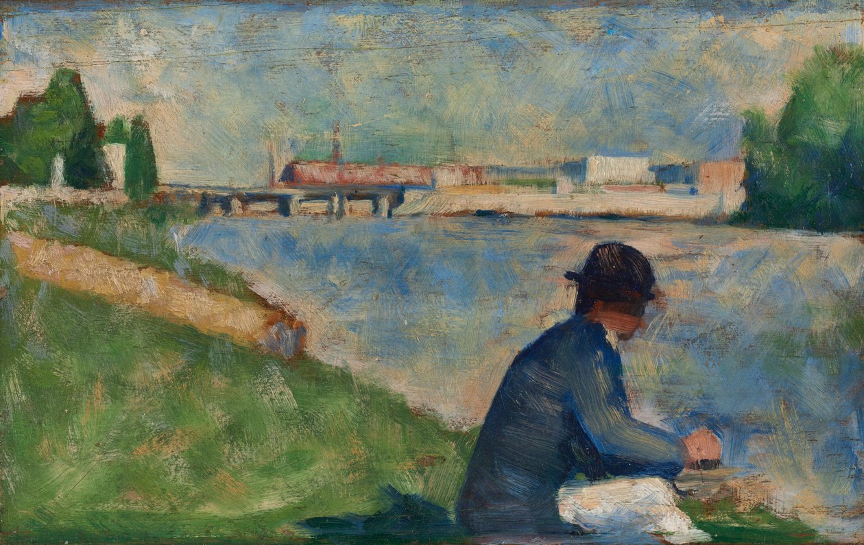 Estudo para "Banhos em Asnières" de Georges Seurat