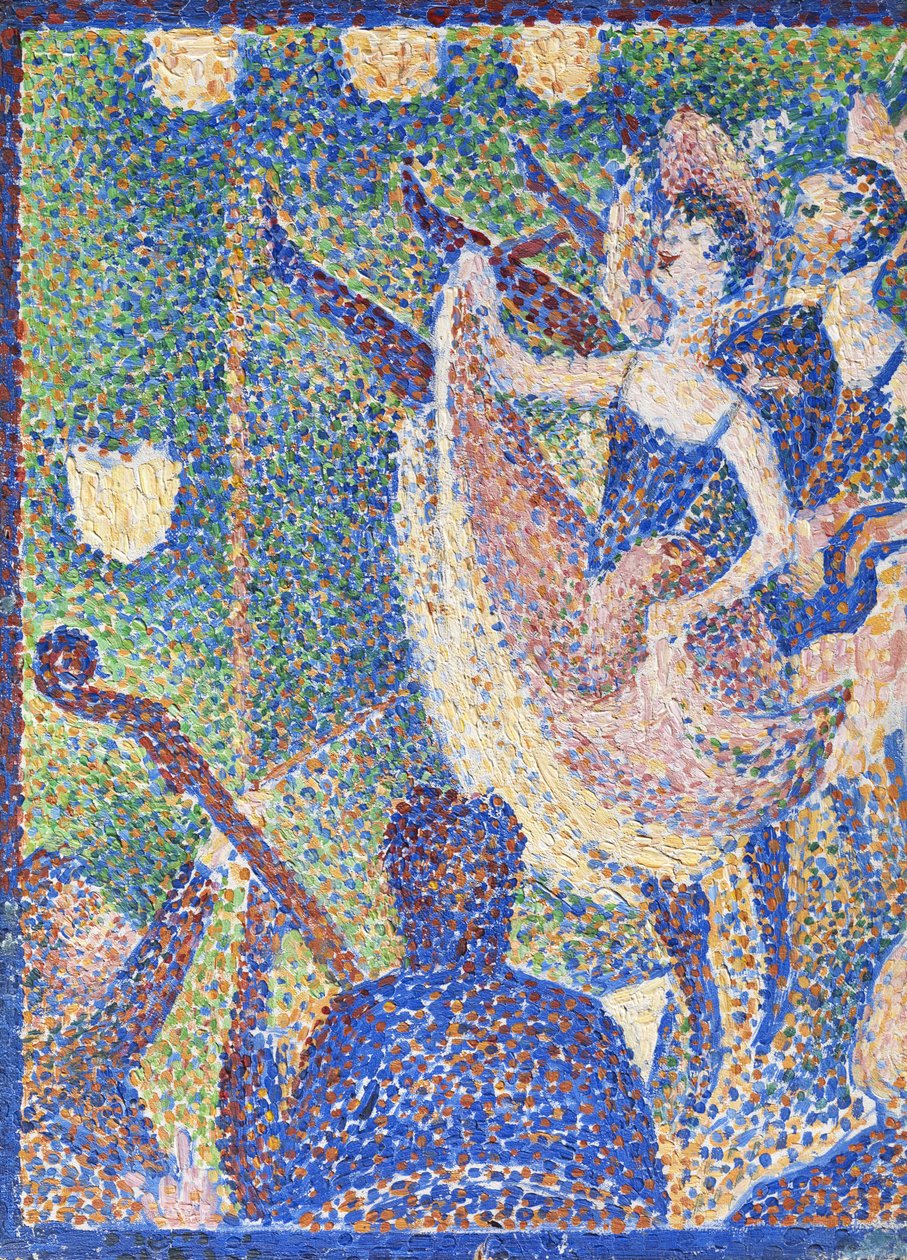 Estudo para o Chahut, c.1889 (painel) de Georges Seurat