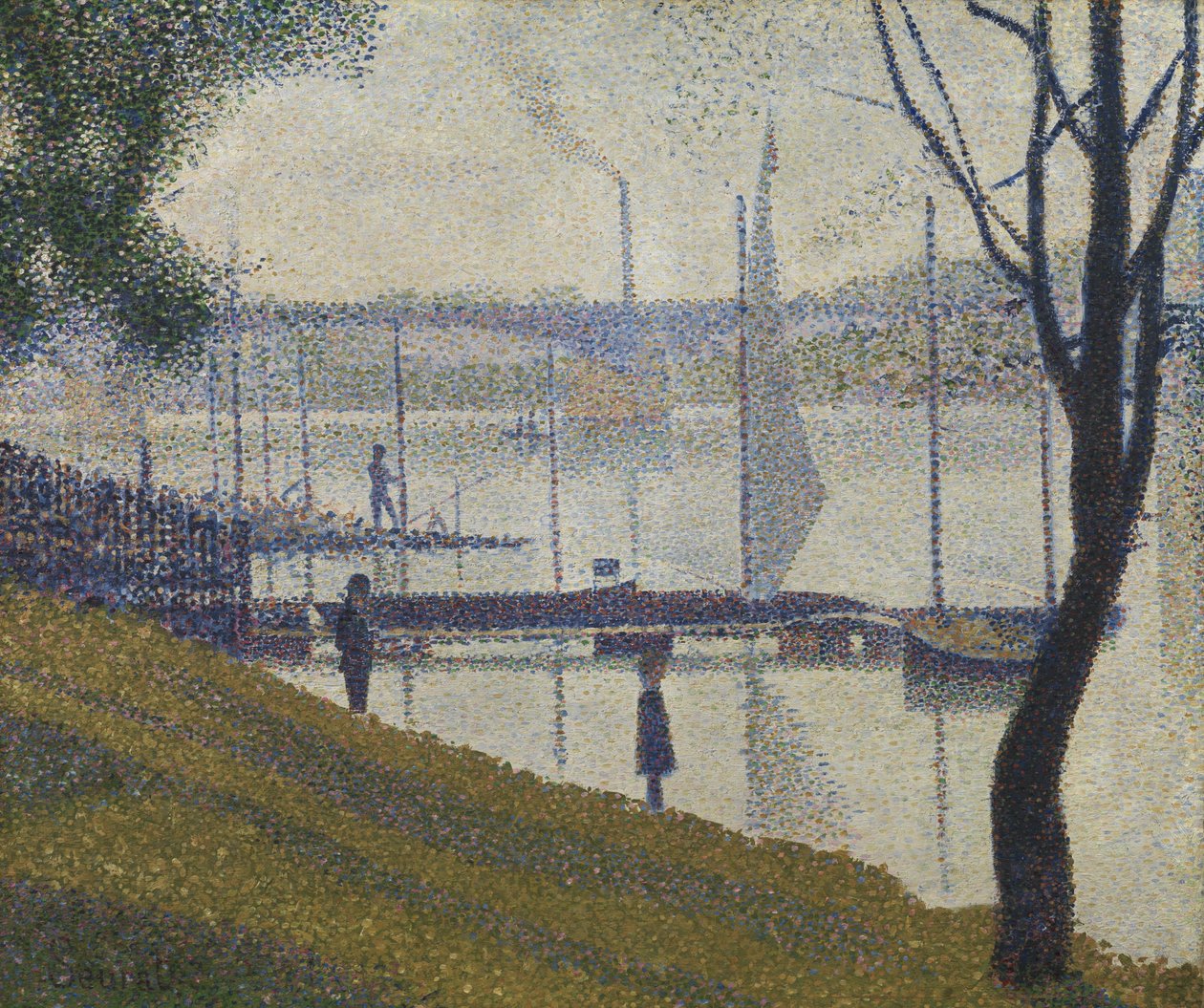 A ponte em Courbevoie, 1886-87 de Georges Seurat