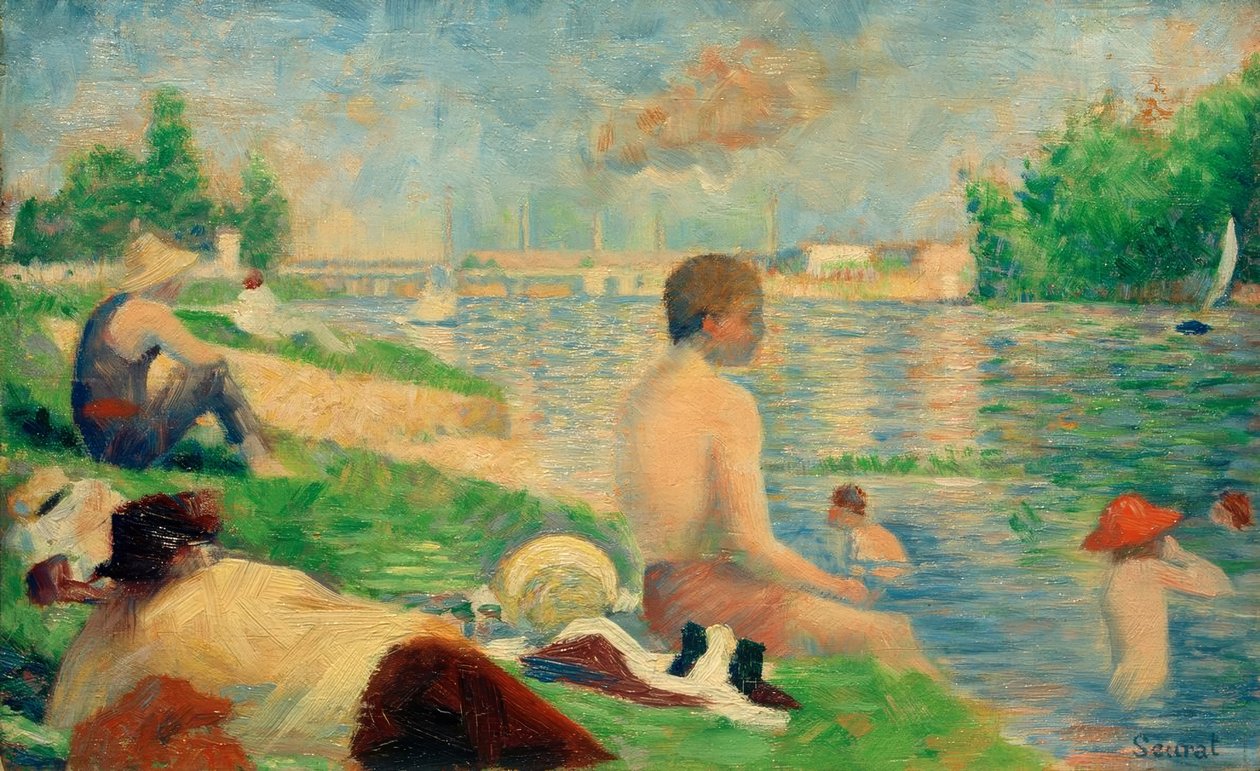 Banhos, Asnières (Badeplatz Asnières - Finale Studie) de Georges Seurat