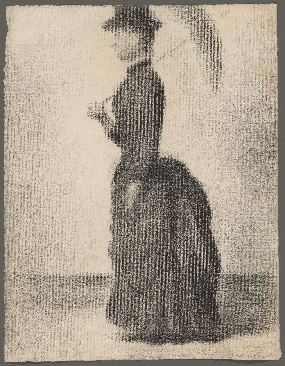 Mulher a passear com um guarda-sol (estudo para La Grande Jatte) de Georges Seurat
