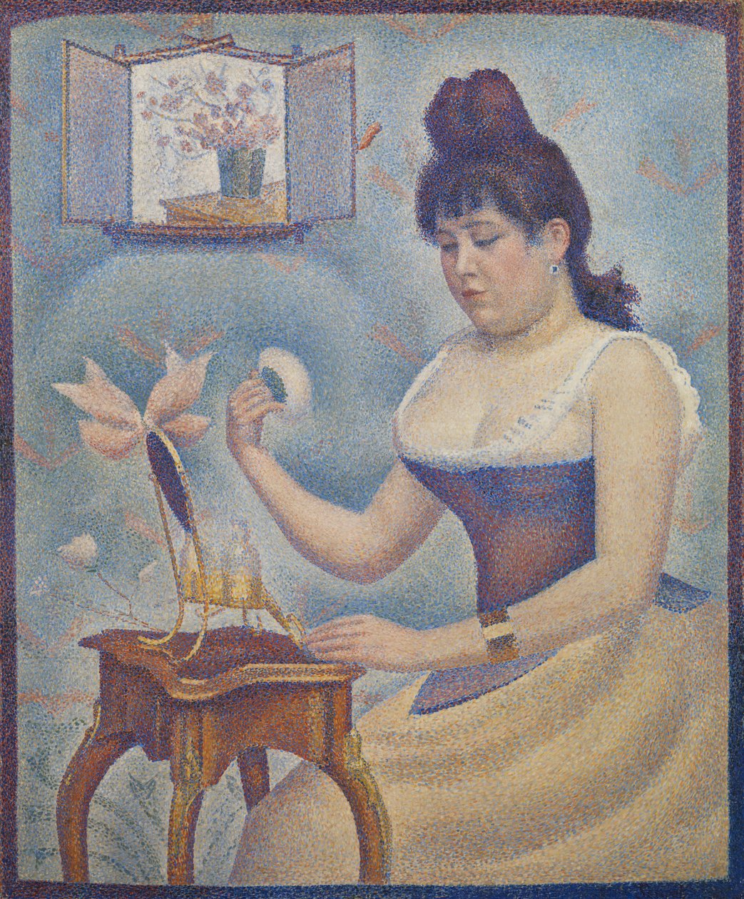 Jovem mulher que pulveriza-se, c.1888-90 de Georges Seurat