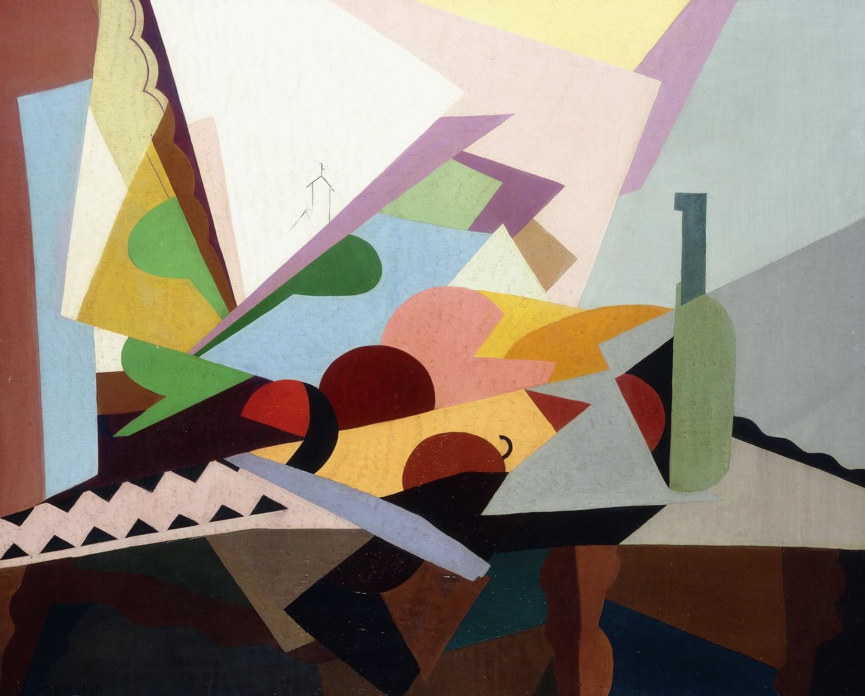 Ainda-vida na frente de uma janela, c.1922 de Georges Valmier