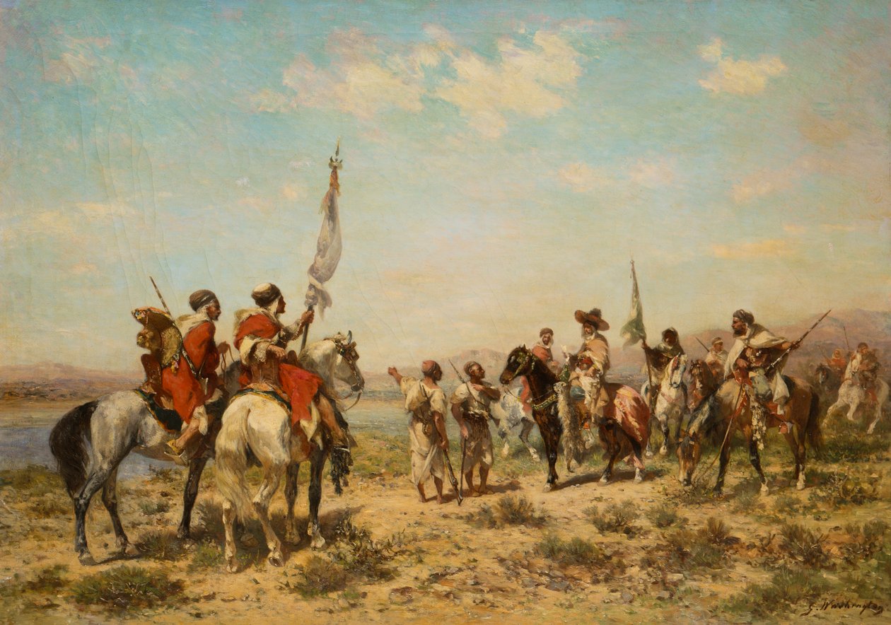 A Hunting Party (óleo sobre tela) de Georges Washington