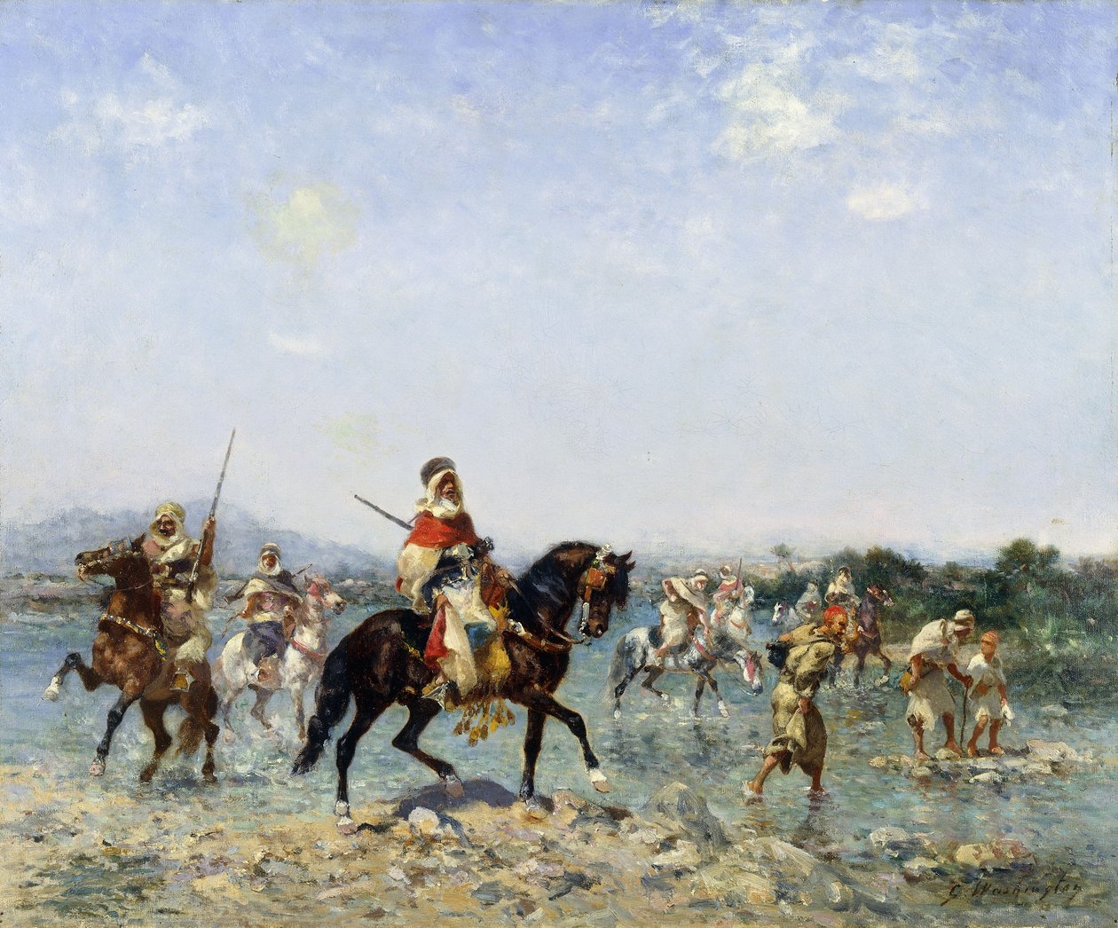 Cavalaria árabe criando uma corrente, de Georges Washington