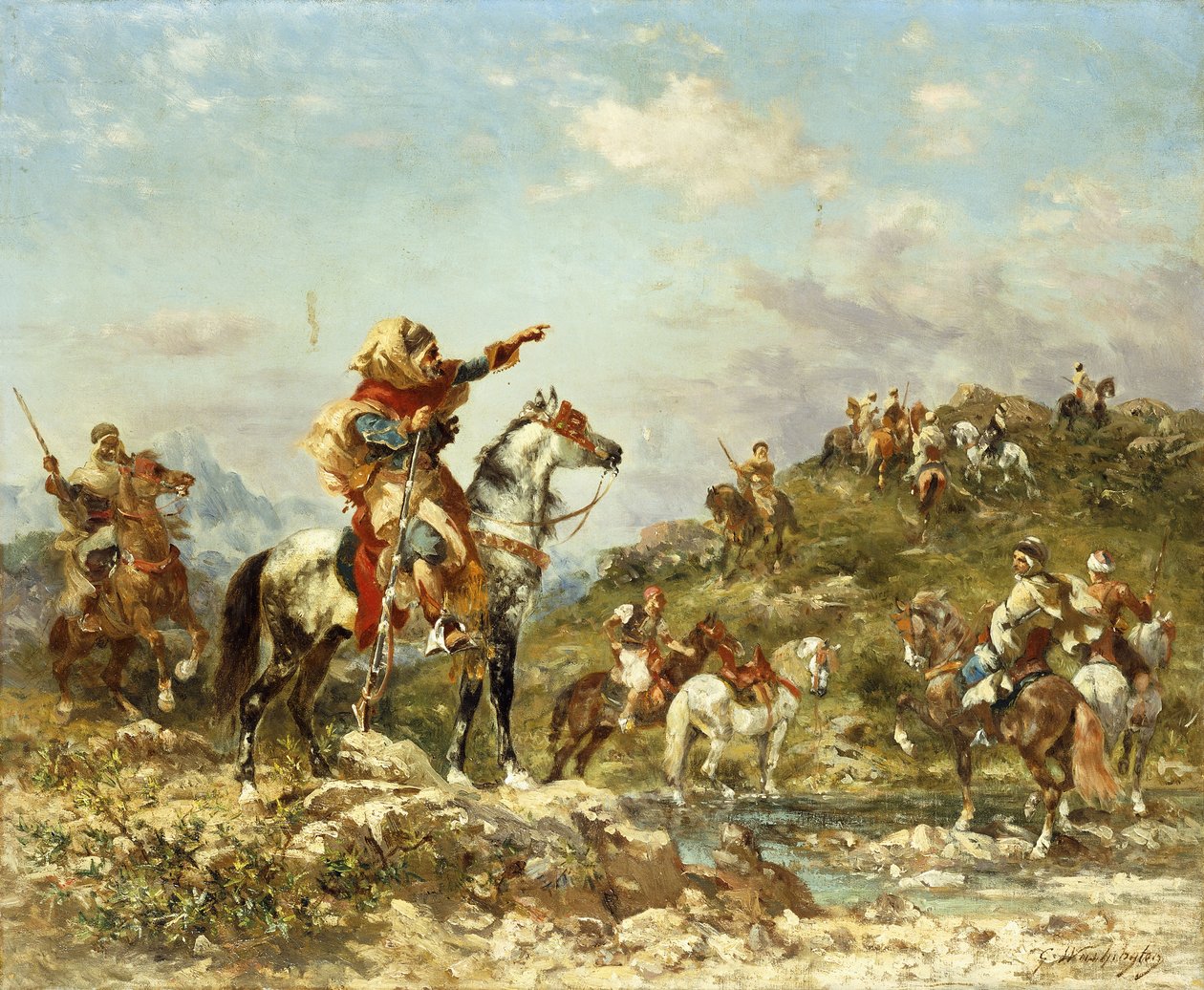 Guerreiros árabes a cavalo, de Georges Washington