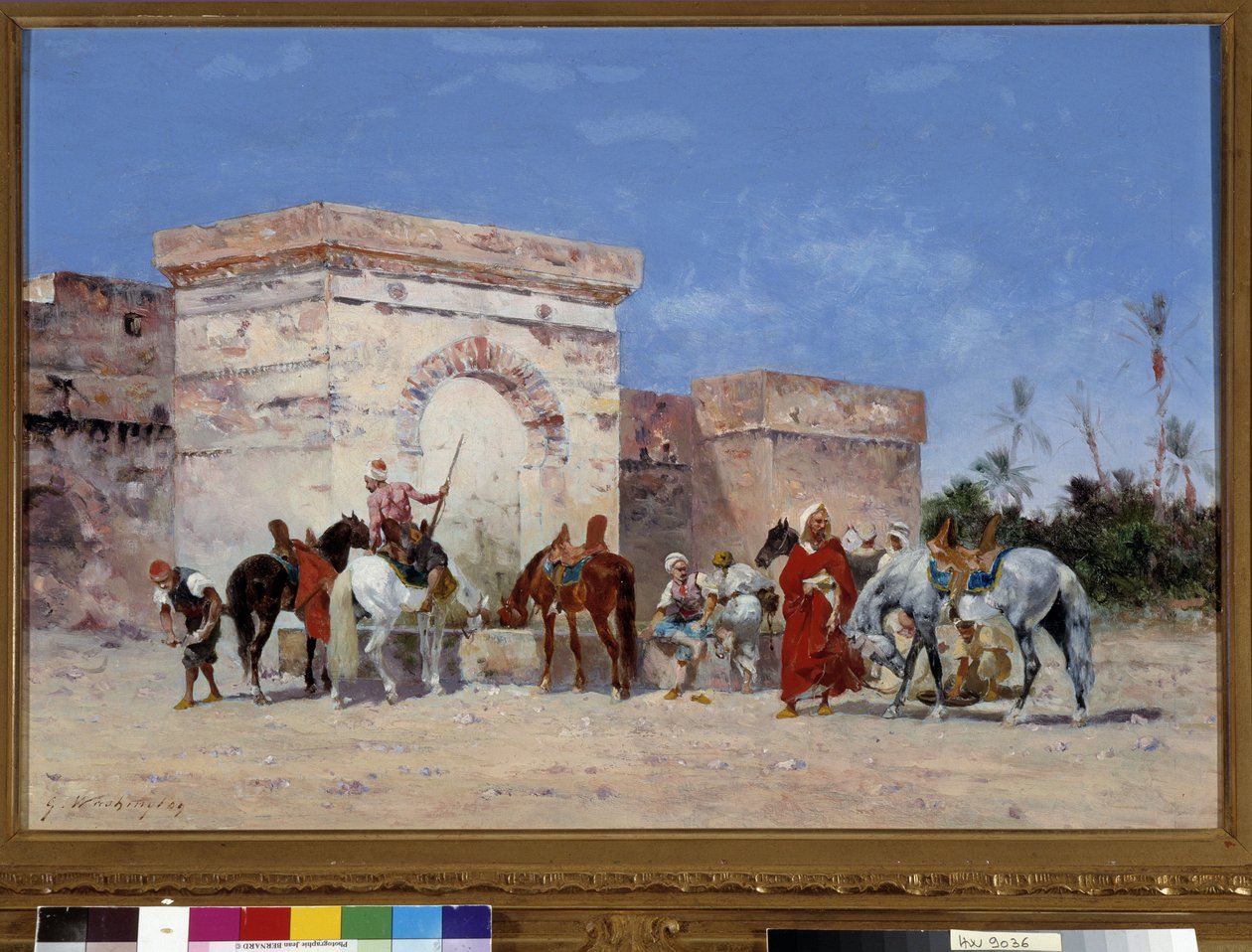 Sem título O intervalo tem a origem de um oásis no deserto. Pintura de Georges Washington (1827-1910) Menção obrigatória: Fundação de colecções de Provença, Marselha de Georges Washington