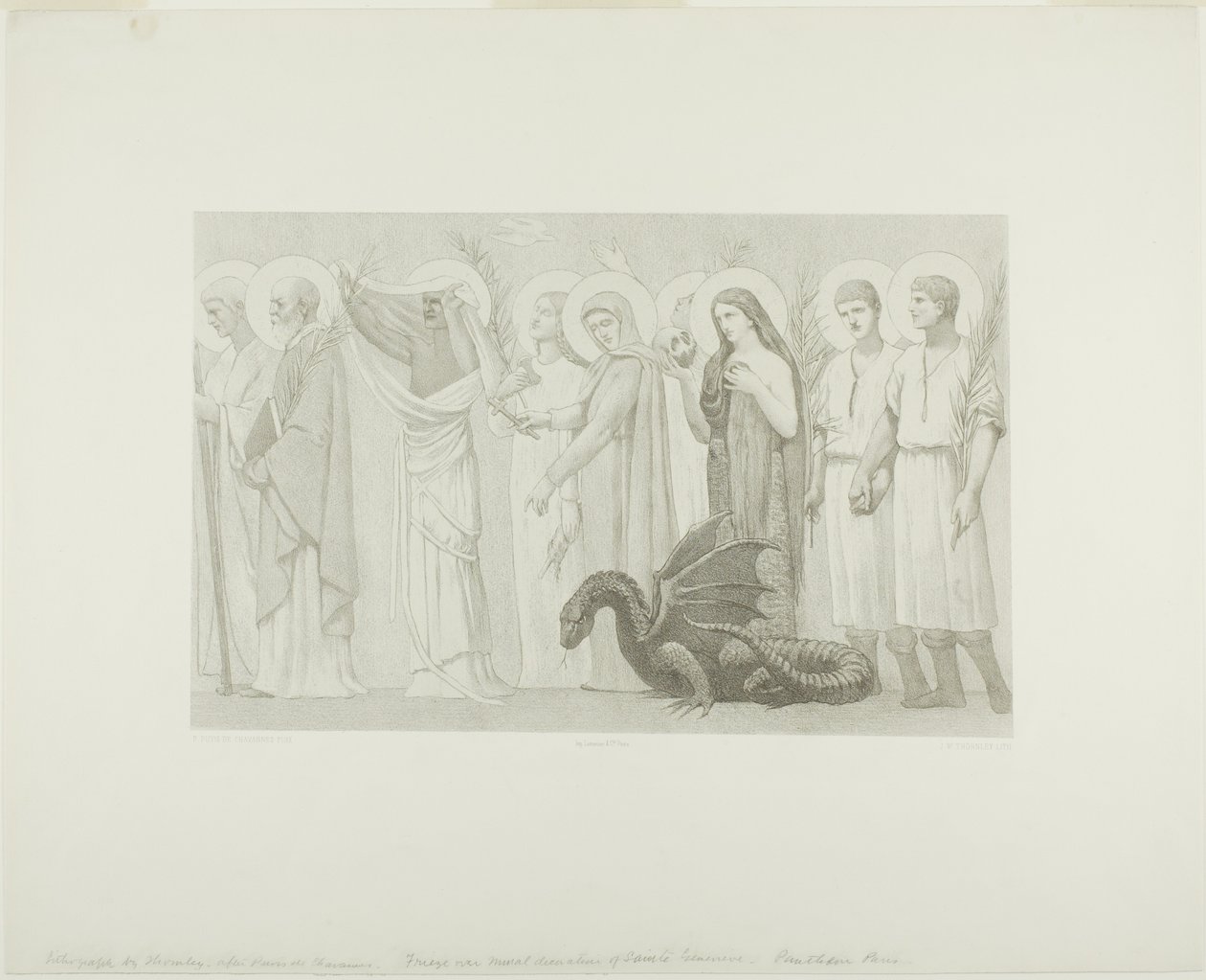 Vida Pastoral de Santa Geneviève (painel da direita) de Georges William Thornley