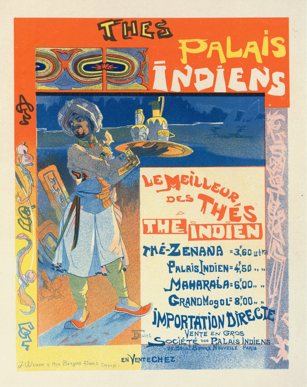 Chás do Palácio Indiano, c. 1900. de Georges de . Feure