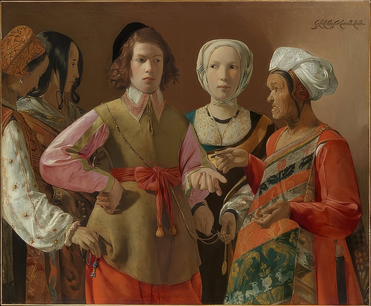 A cartomante. Provavelmente 1630s de Georges de La Tour