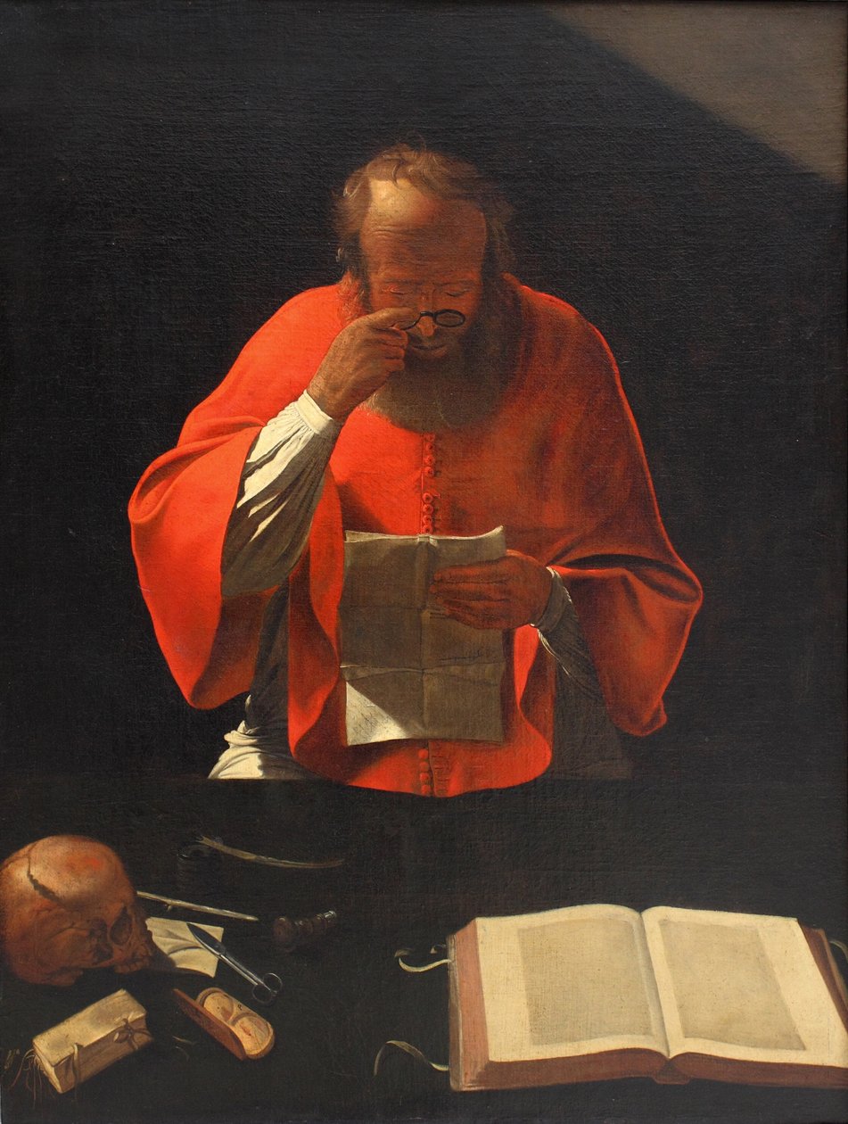 São Jerônimo lendo cópia, ca 1636 de Georges de La Tour