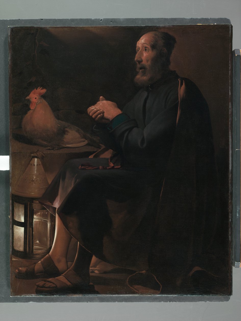 São Pedro Arrependido, 1645 de Georges de La Tour