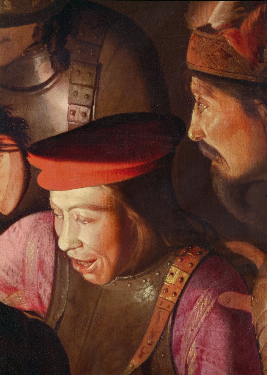 A negação de São Pedro, 1650 (detalhe de 6279) de Georges de La Tour