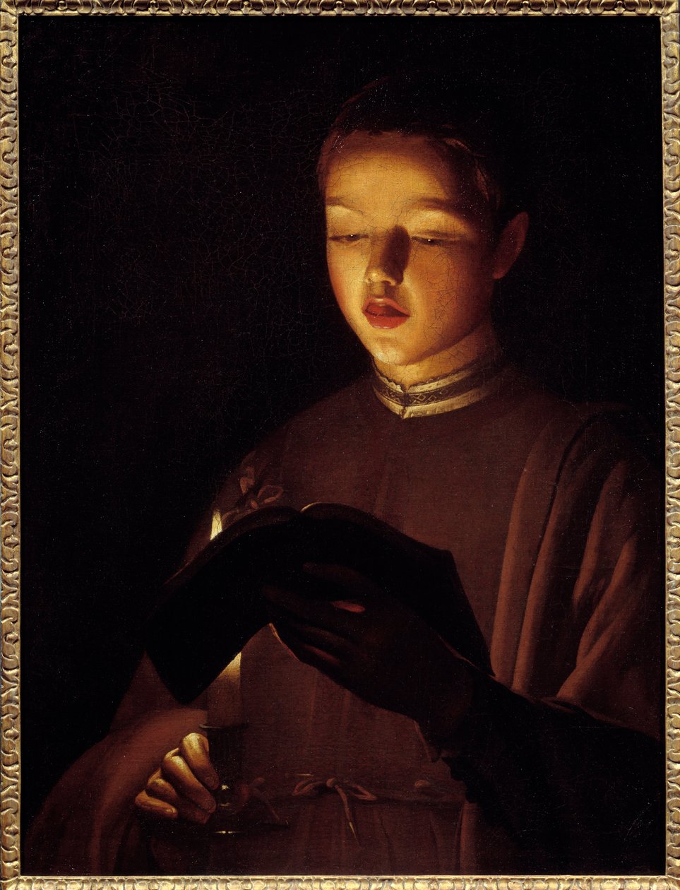 A jovem cantora. Pintura de Georges De La Tour (1593-1652) de Georges de La Tour