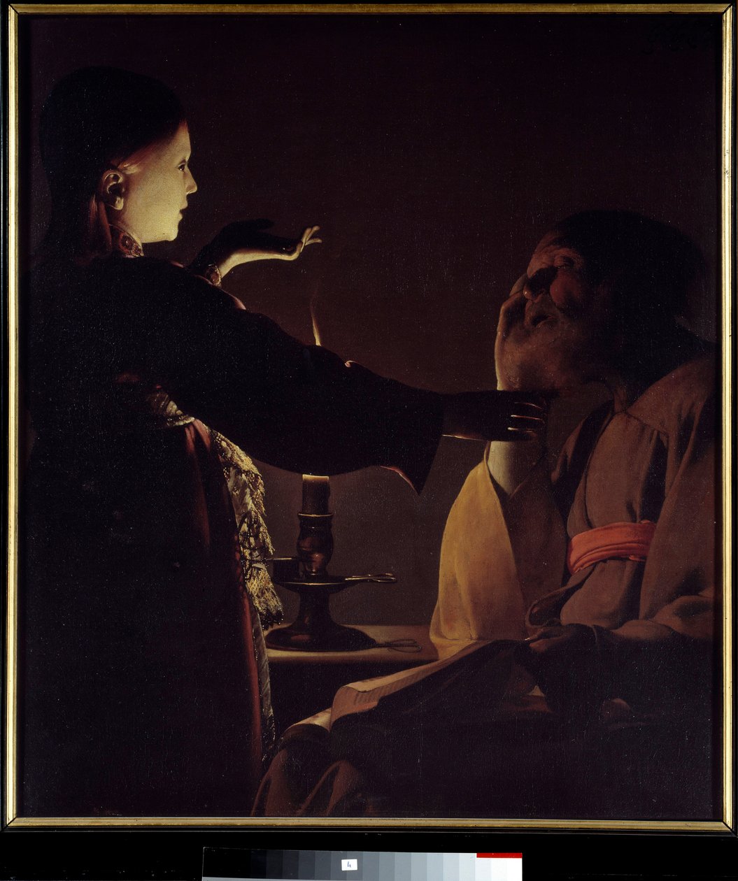 Aparecimento do Anjo a São José (também conhecido como O Sonho de São José). Pintura de Georges de La Tour (1593-1652) de Georges de La Tour
