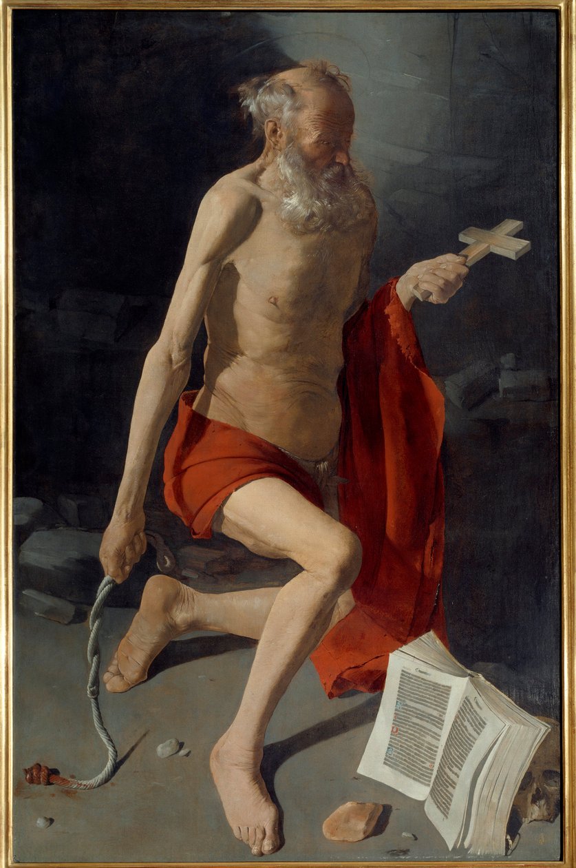 São Jerônimo. Pintura de Georges De La Tour (1593-1652) de Georges de La Tour