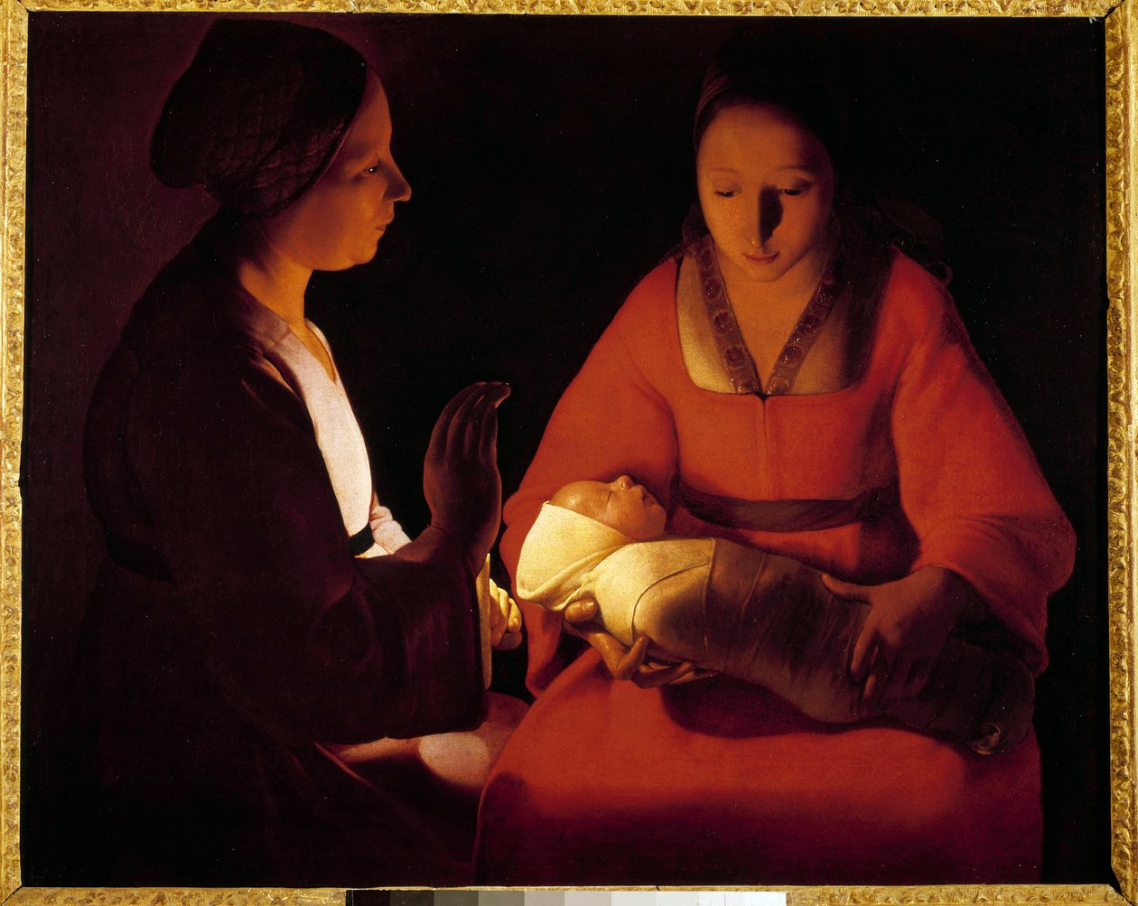 The New Born Born Child (A Criança recém-nascida). Pintura de Georges De La Tour (1593-1652) de Georges de La Tour