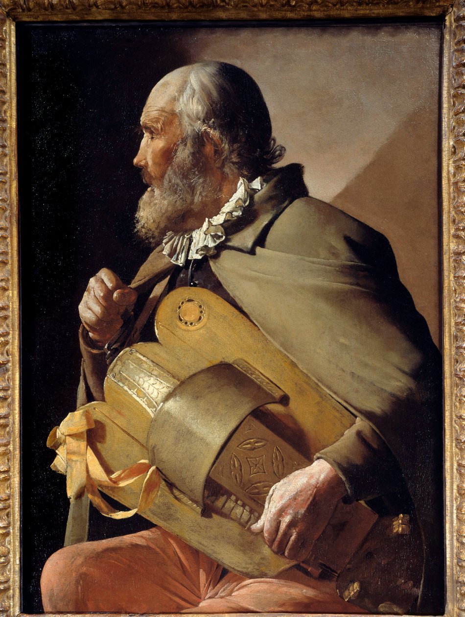 The Old Ribbon Painting by Georges de La Tour (1593-1652) Por volta de 1640 Madrid, Museu do Prado de Georges de La Tour