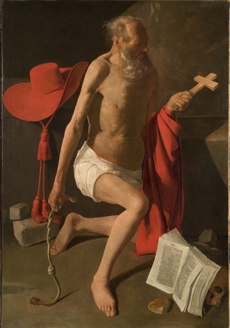 O penitente São Jerônimo (óleo sobre tela) de Georges de La Tour