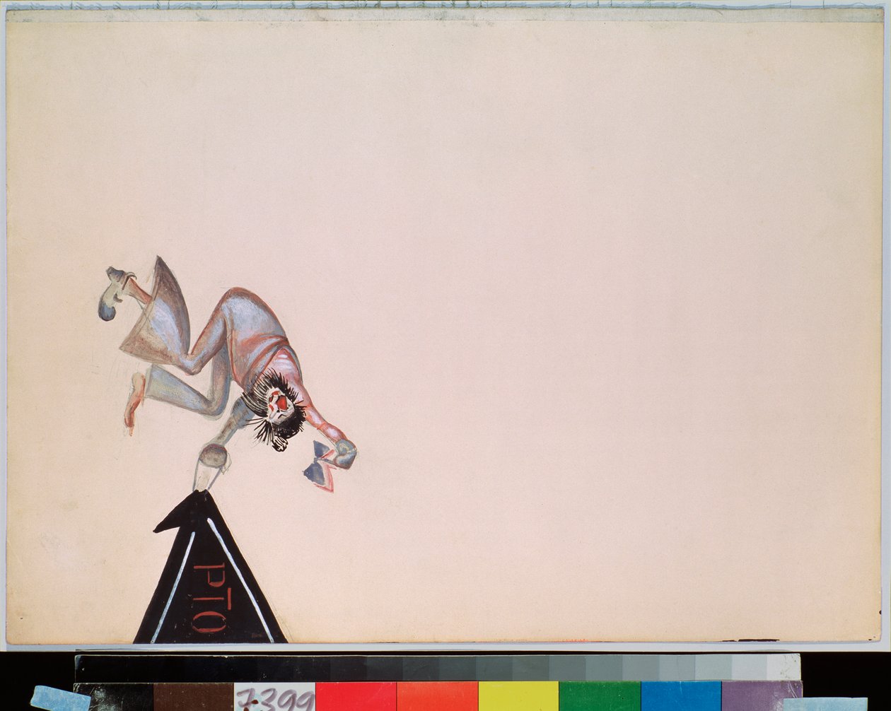 Desenho de palco para a opereta Girofle Girofla, de Charles Lecocq (1832-1918) - Obra de Georgi Bogdanovich Yakulov (1884-1928), guache sobre papel de Georgy Bogdanovich Yakulov