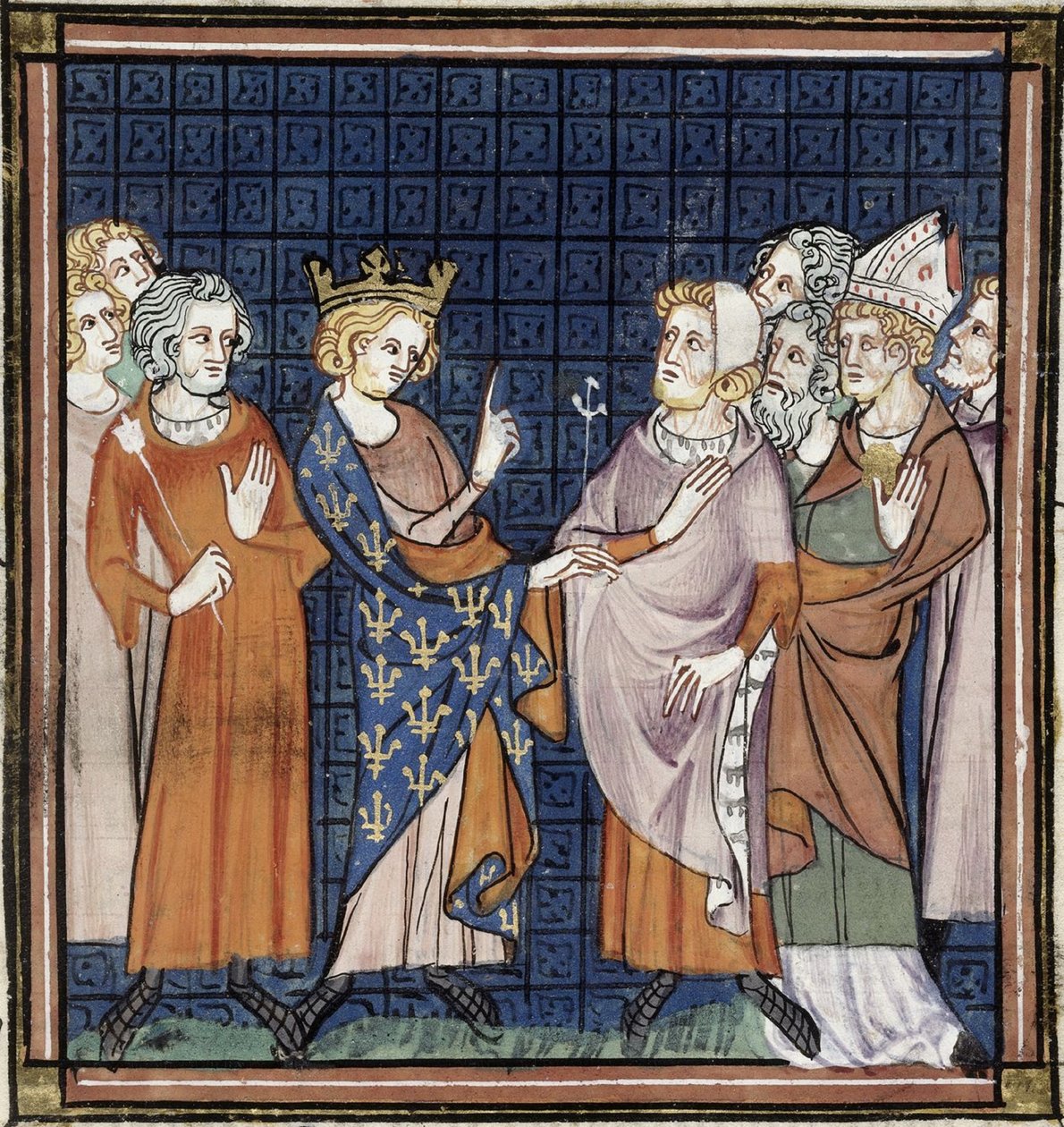 Conselho de Rheims, Grandes chroniques de France, Royal 16 G VI f.258, c. 1332-1350 (22093699984) de Georgia Levan Ramishvili from Tbilisi