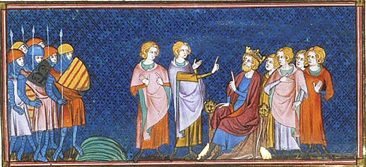 Henrique I de Inglaterra recebendo enviados franceses perto de Gisors, Crónicas de Saint-Denis, 1332-50 (38750784602) de Georgia Levan Ramishvili from Tbilisi