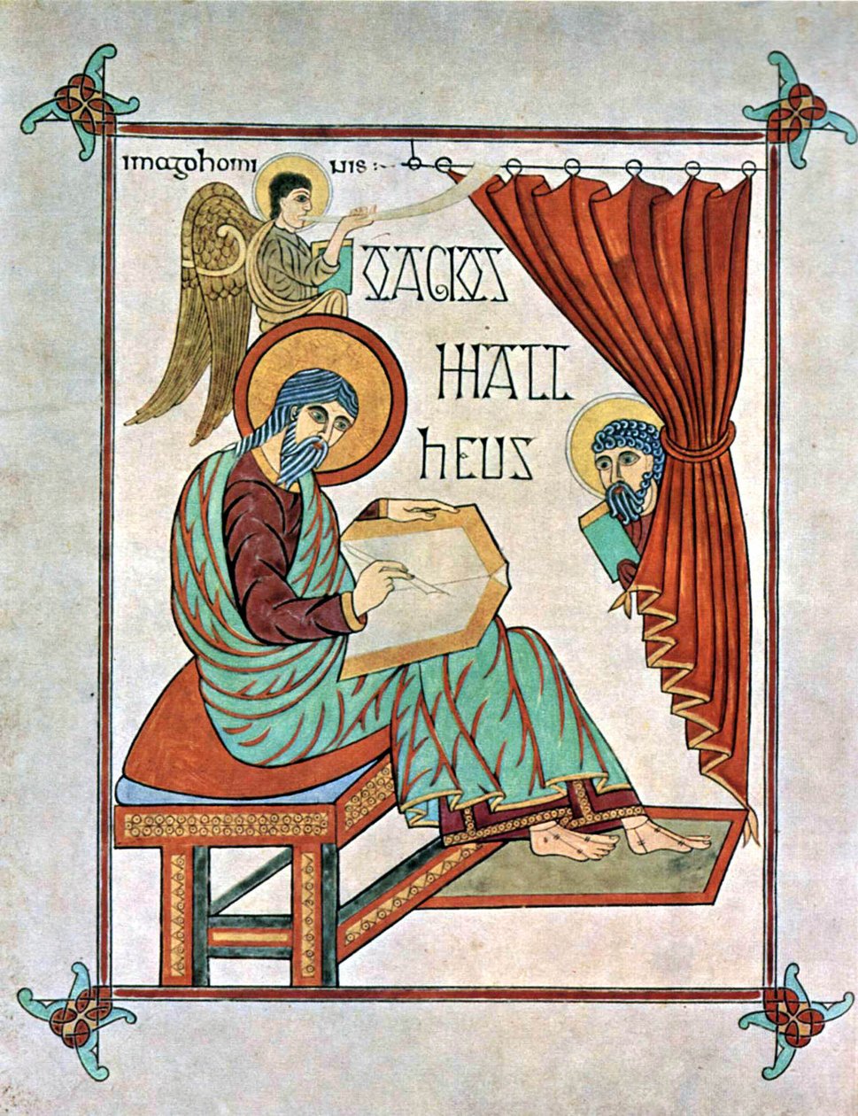 Mateus, o Evangelista, Evangelhos de Lindisfarne, cerca de 700 d.C. (22554486979) de Georgia Levan Ramishvili from Tbilisi