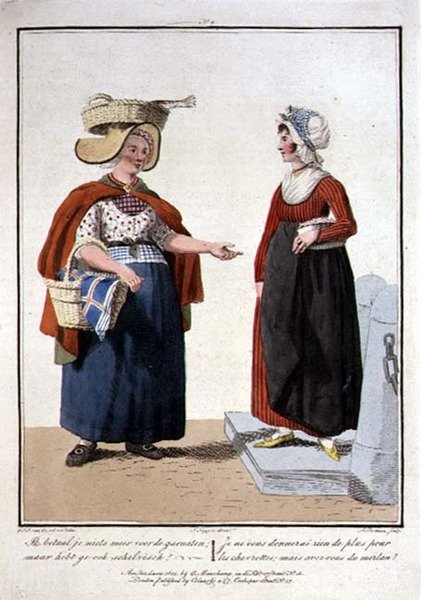 Vendedores de peixe, gravados por L. Portman de Georgius Jacobus Johannes van (after) Os