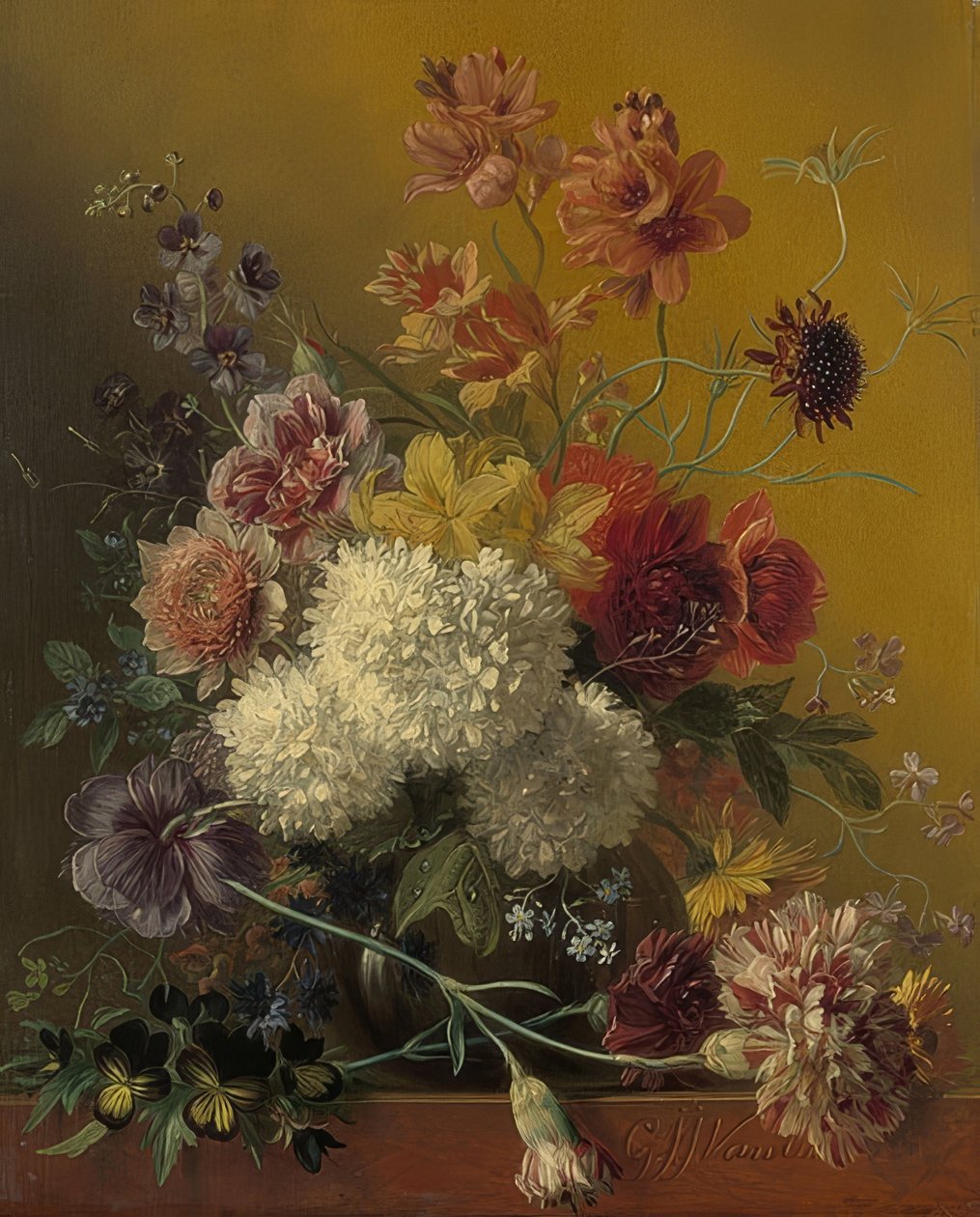 Ainda vida floral de Georgius Jacobus Johannes van Os