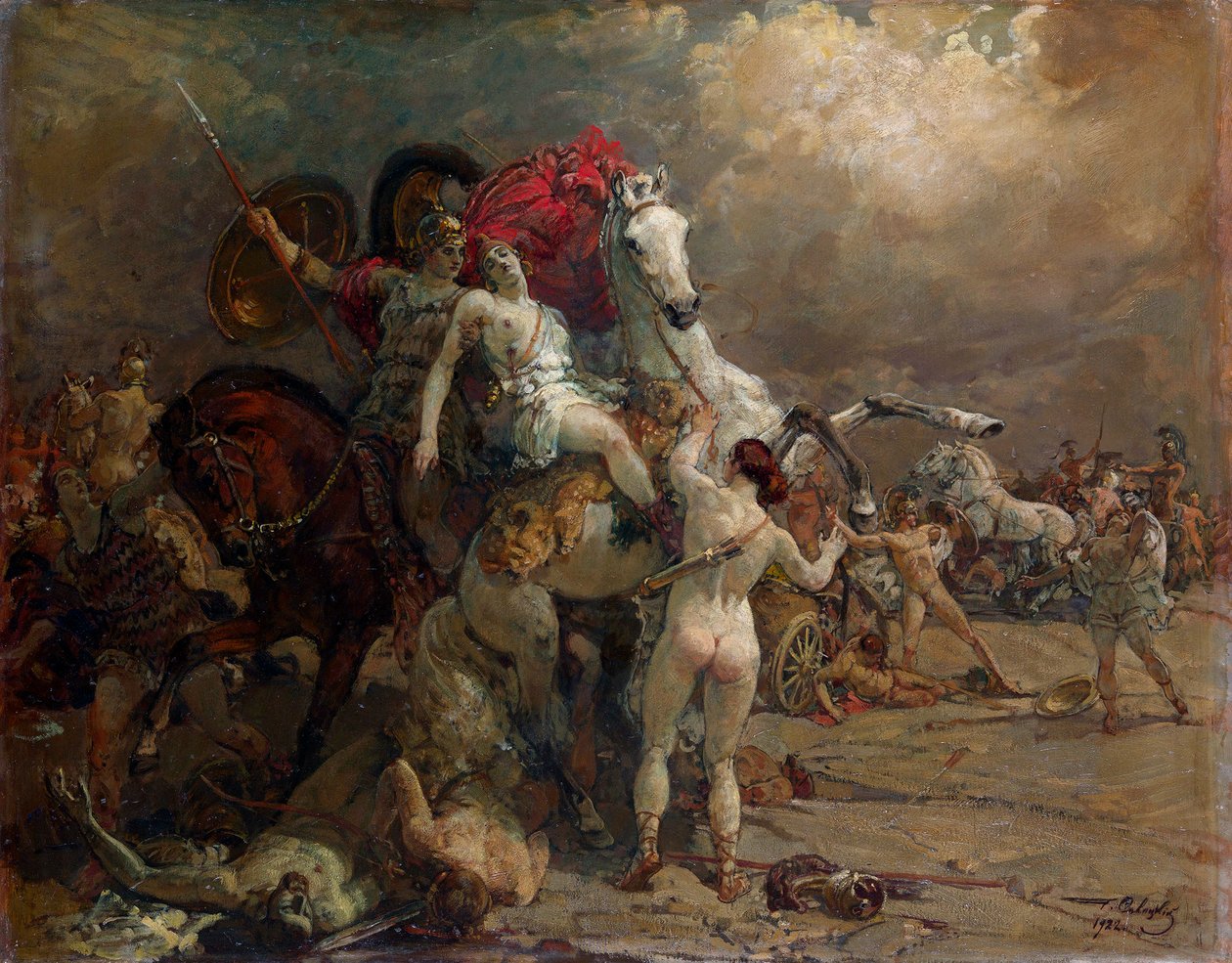 A guerreira Camille, a mulher ferida de Georgiy Konstantinovich Savitsky
