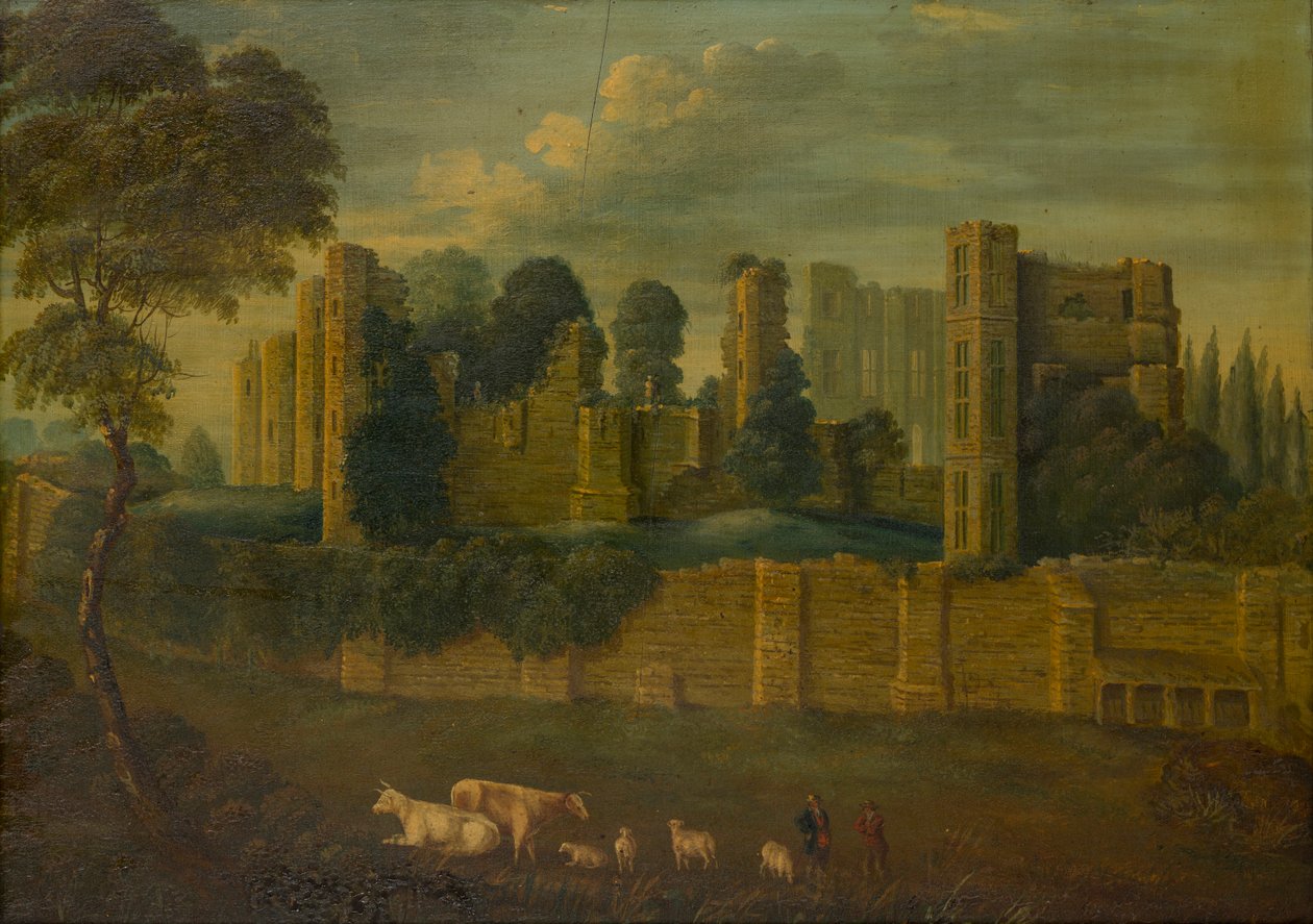 Castelo de Kenilworth, Warwickshire, c.1867-70 (óleo no painel) de Gerald Orlando Manners Bridgeman