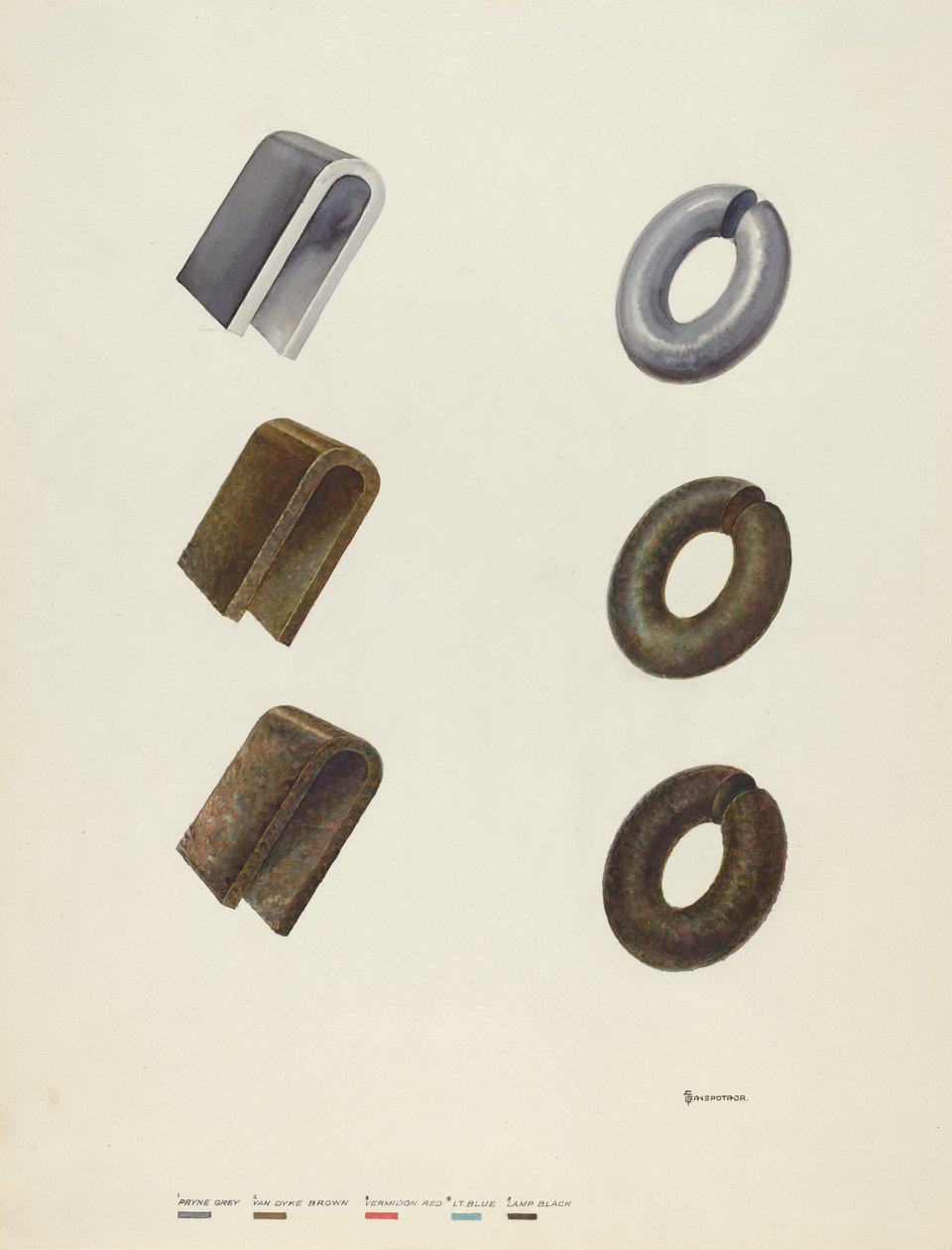 Notas de cor no ferro de Gerald Transpota