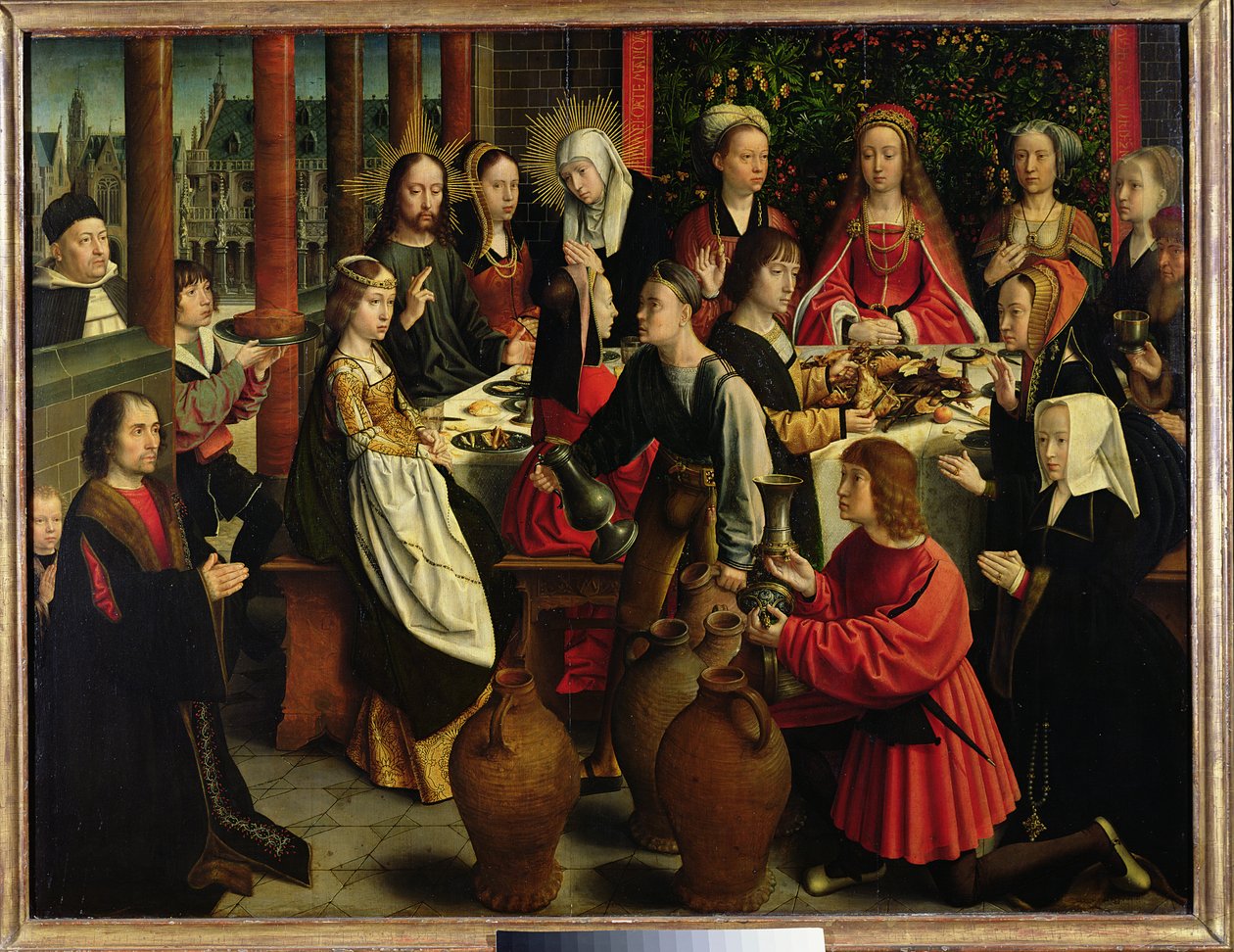 A festa do casamento em Cana, c.1500-03 de Gerard David