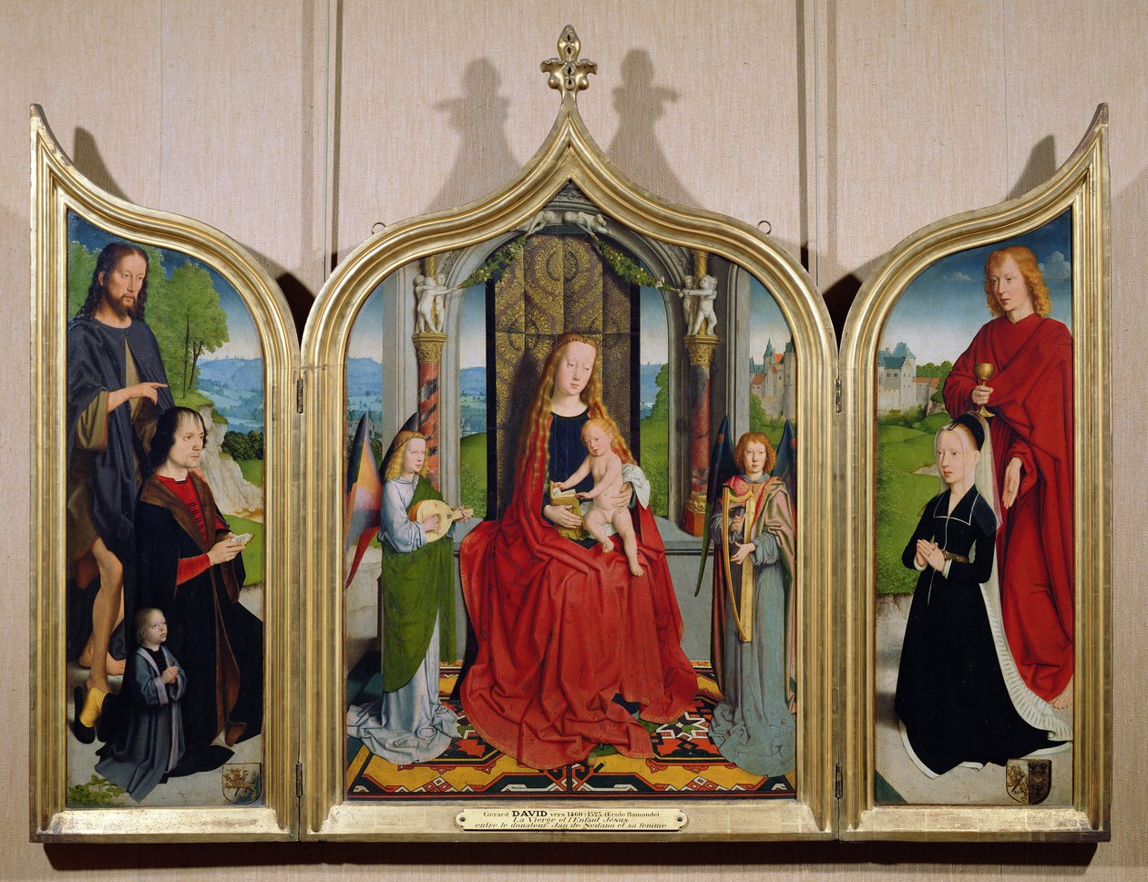 O tríptico da família Sedano, c.1495-98 de Gerard David