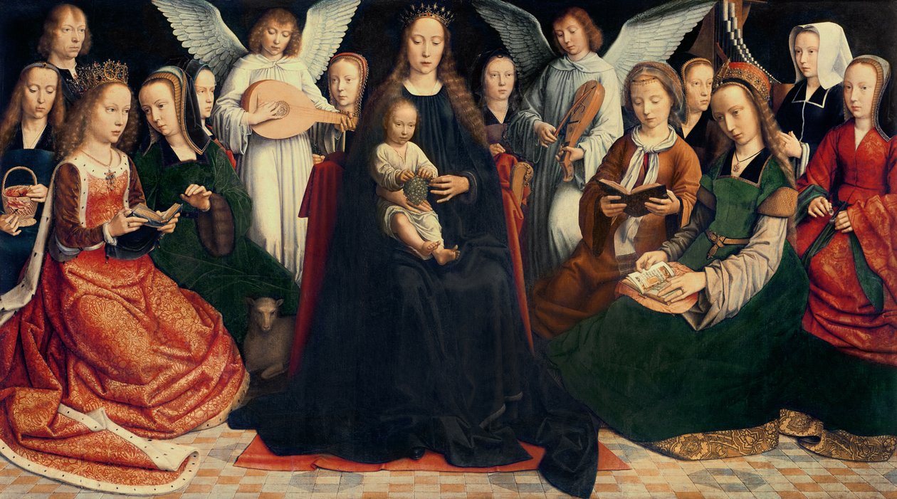 Virgem e Menino com os Santos, c.1509 (para detalhes ver 281594) de Gerard David