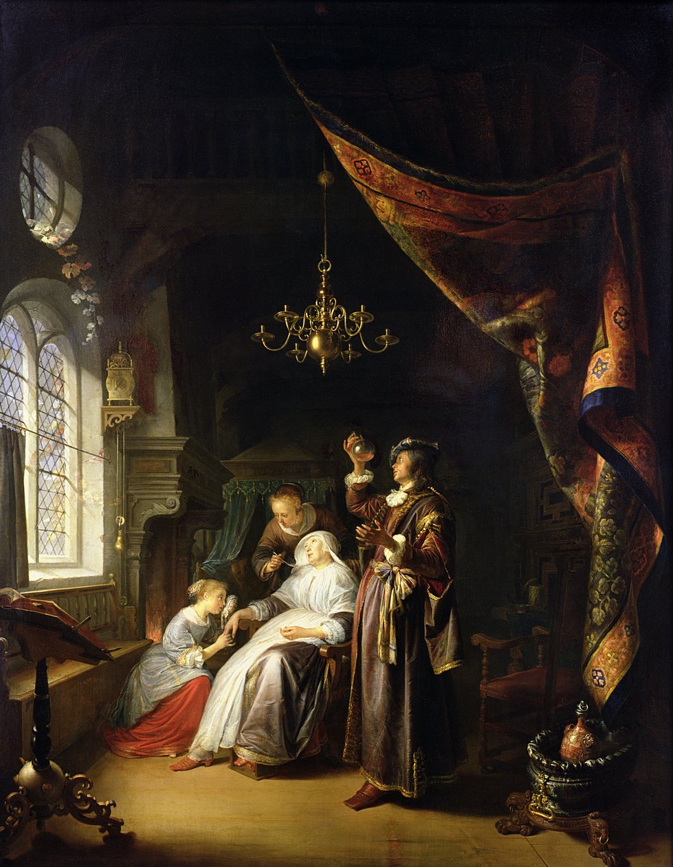 A mulher Dropsical, c.1663 de Gerrit Dou