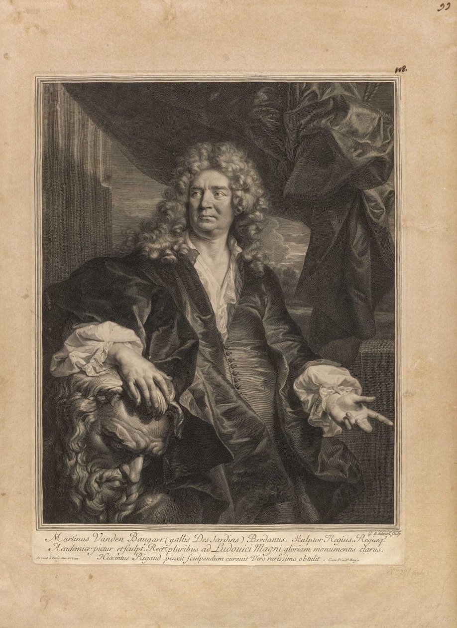 Martinus Vanden Baugart [Gallis Des Jardins Bredanus, escultor Regius de Martin Vanden Baugart] de Gérard Edelinck