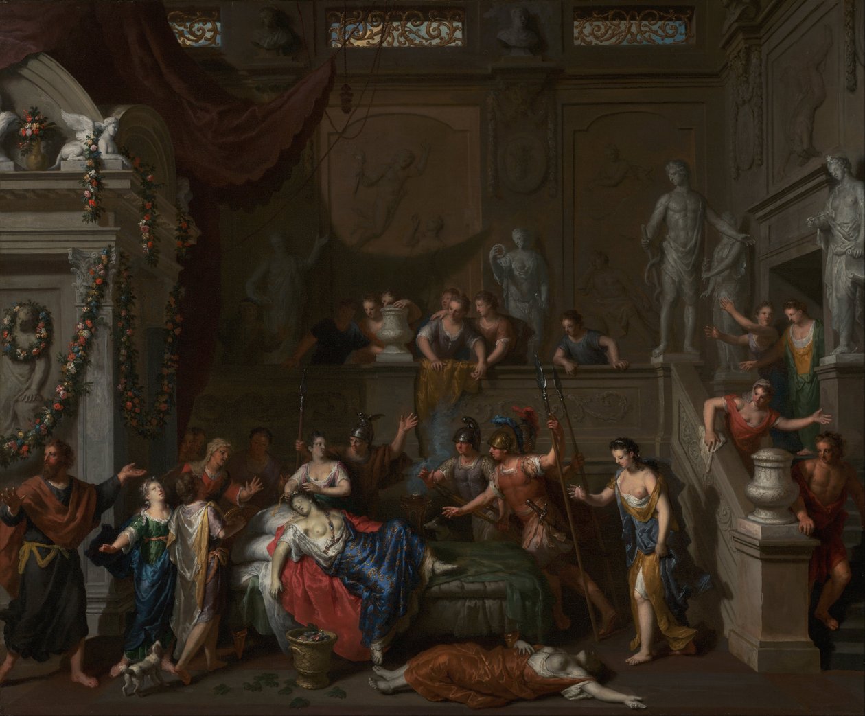 A morte de Cleópatra de Gerard Hoet
