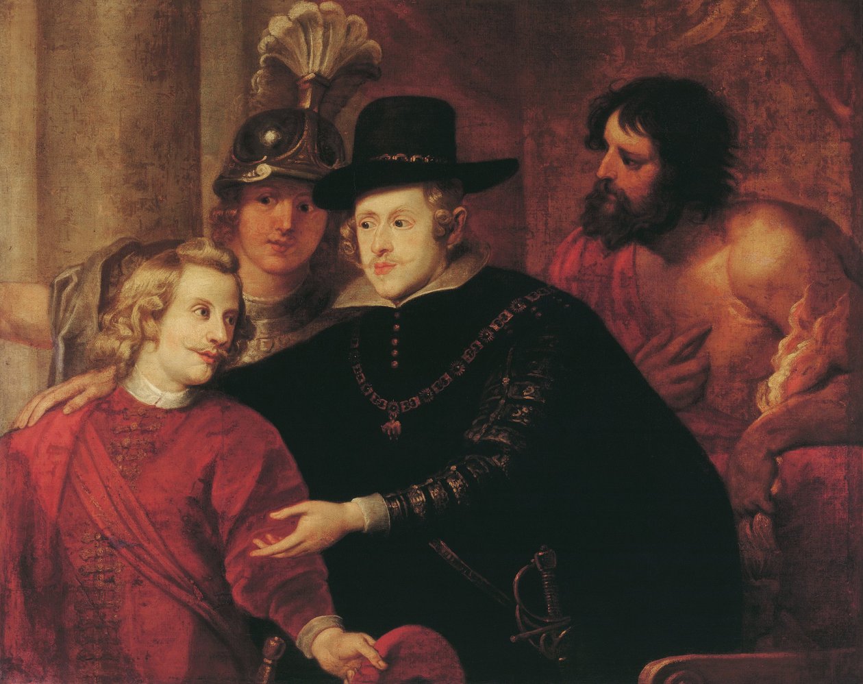 Filipe IV da Espanha enviando seu irmão Cardeal-Infante Ferdinand da Áustria de Gerard Seghers