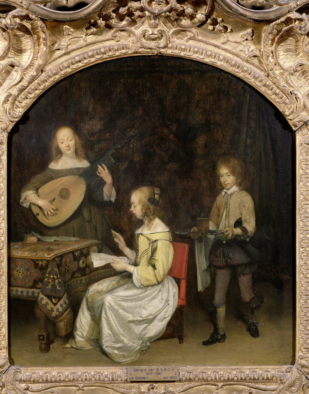 O Concerto: Cantor e Jogador Theorbo de Gerard ter Borch
